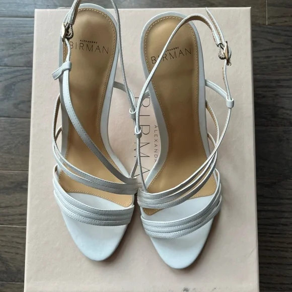 New with box Alexandre Birman strappy 75 white leather sandals 37.5/US7.5 - Picture 3 of 7
